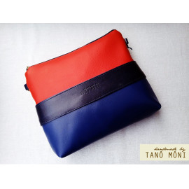 CLUTCH BAG táska kék sötétkék piros (új) 